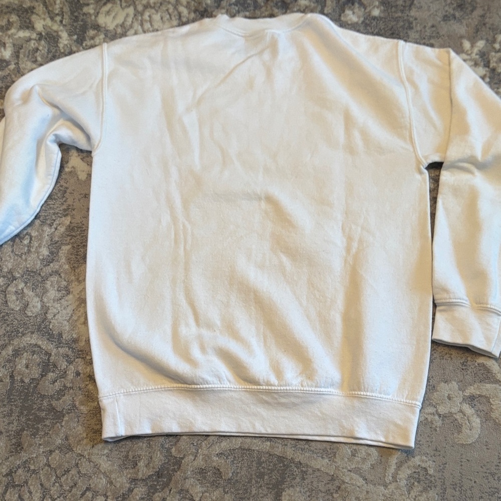 Unisex Nike Superman White Crewneck Sweater with Blue Accents Size Small - Picture 4 of 4